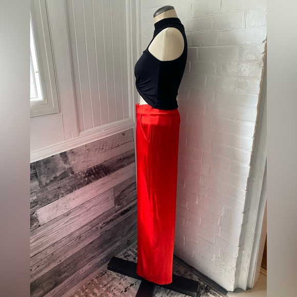 ZARA silky high waisted wide leg pants - Picture 4 of 13